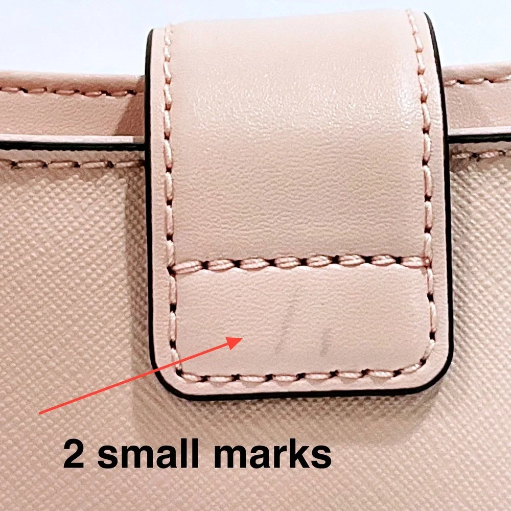 Michael Kors Carmen pouchette powder‎ blush pink small vegan shoulder bag purse